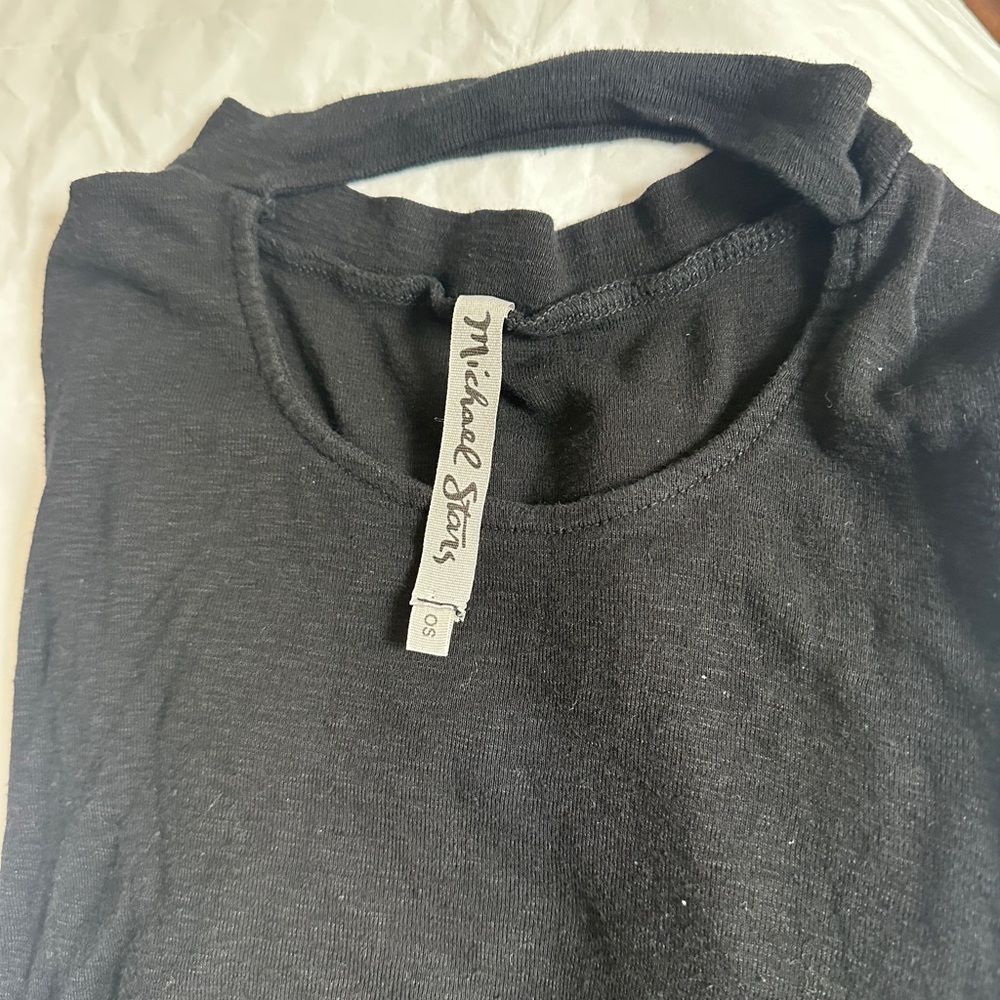 Michael Stars Black Lightweight Tunic Tee
